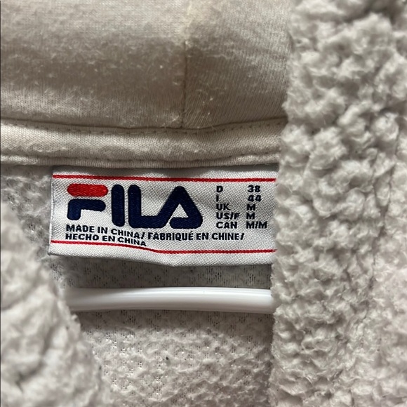 Fila White Neck Sweater with Cozy Texture - Picture 3 of 4